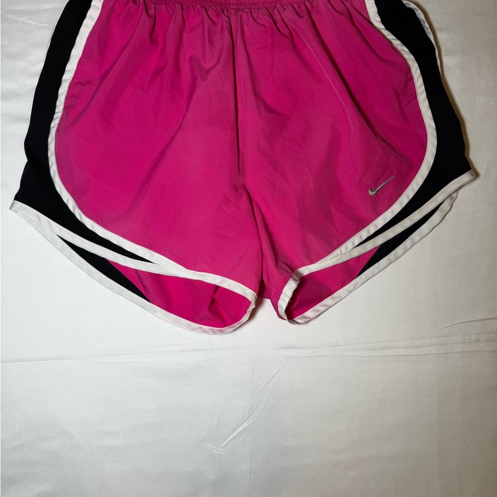 Nike Women's Fuchsia and Black Athletic Shorts